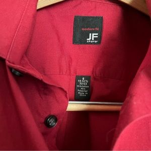 JF J. Ferrar Red Dress Shirt Small